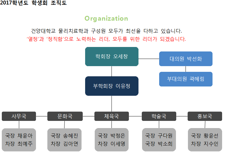 2017년도 학생회 조직도